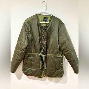 Oat New York Olive Quilted Women's Jacket size Large